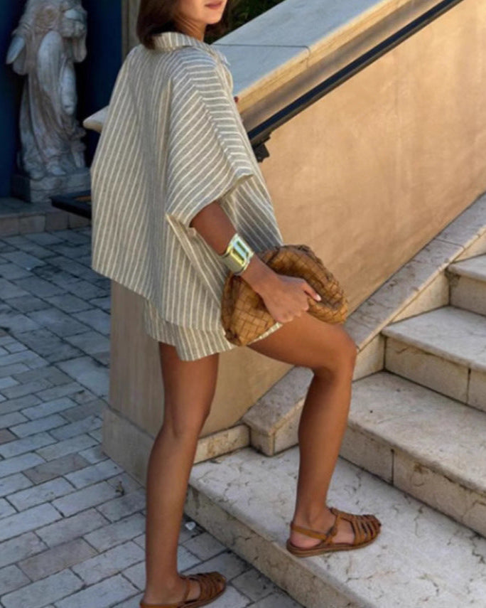 Casual Elegance Striped Set