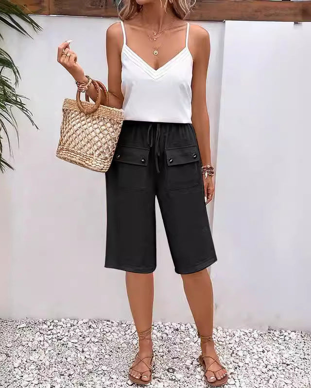 LINDA Pocket Button Shorts