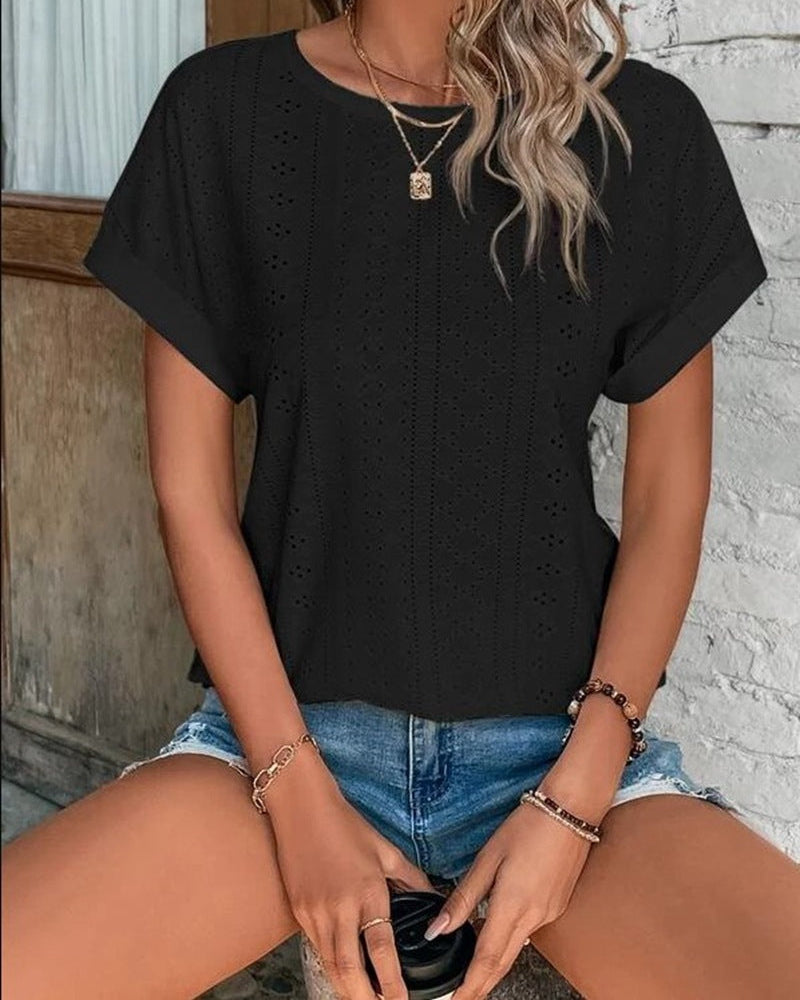 RANA Casual Eyelet Top