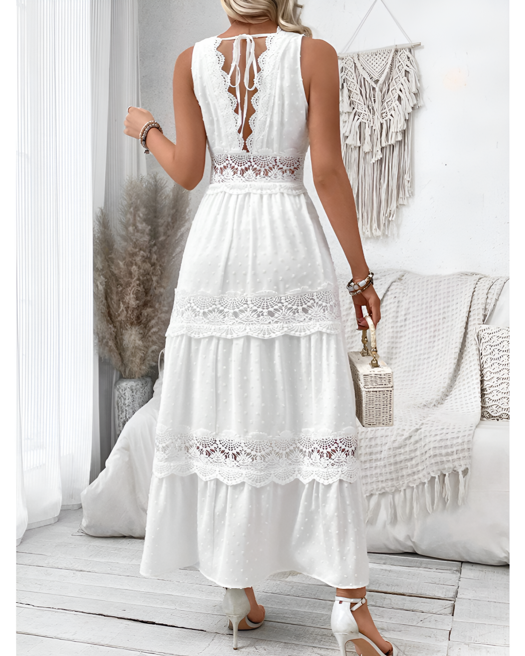 Calypso Lace V-Neck Cami Dress
