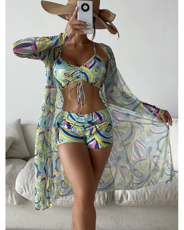 CAPRI High-Waist Bikini Set with Cover-Up
