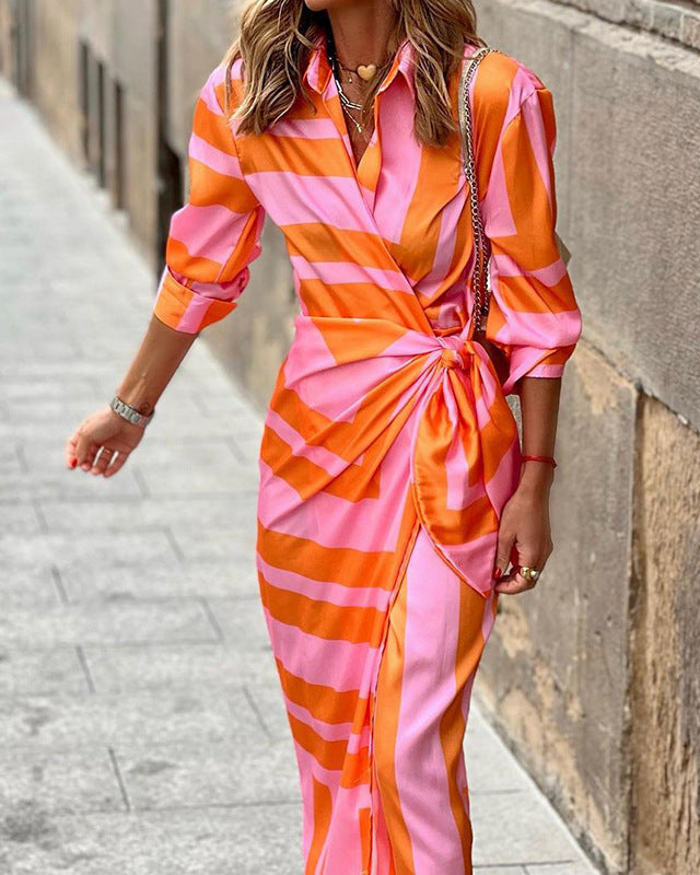 SOLANA Printed Wrap Dress