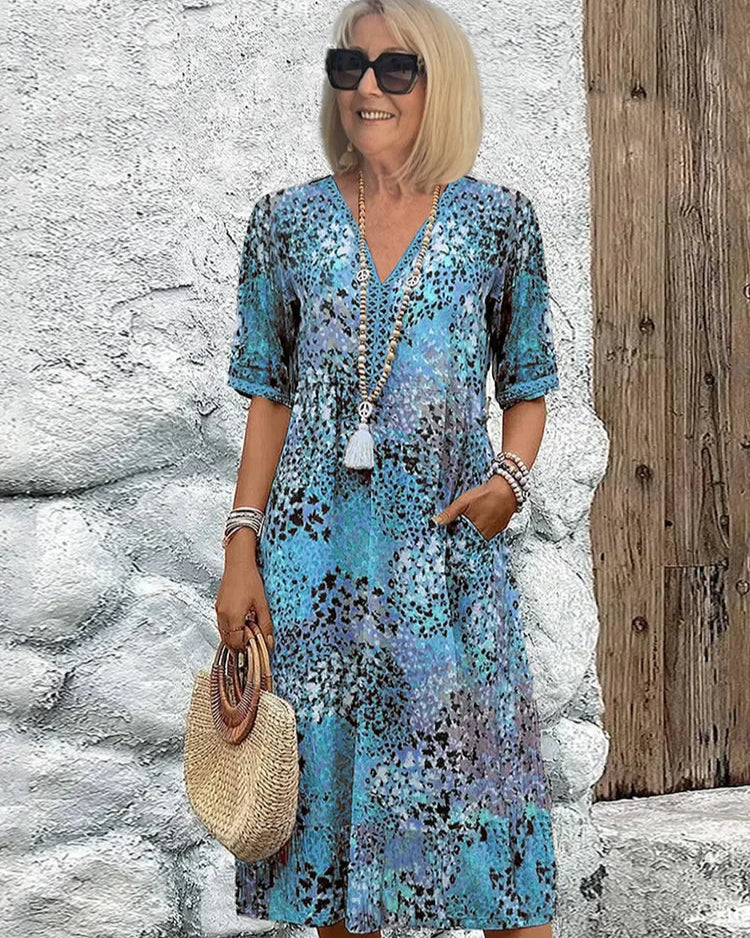 Casual Holiday Pocket Dress