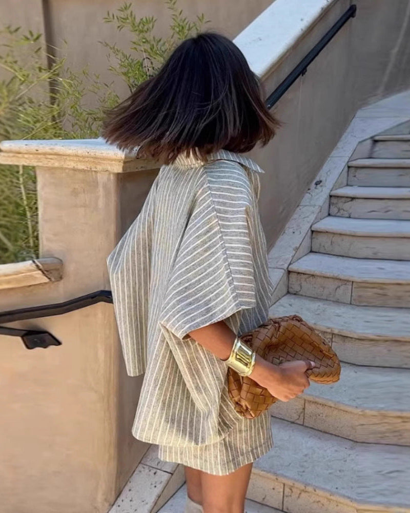 Casual Elegance Striped Set