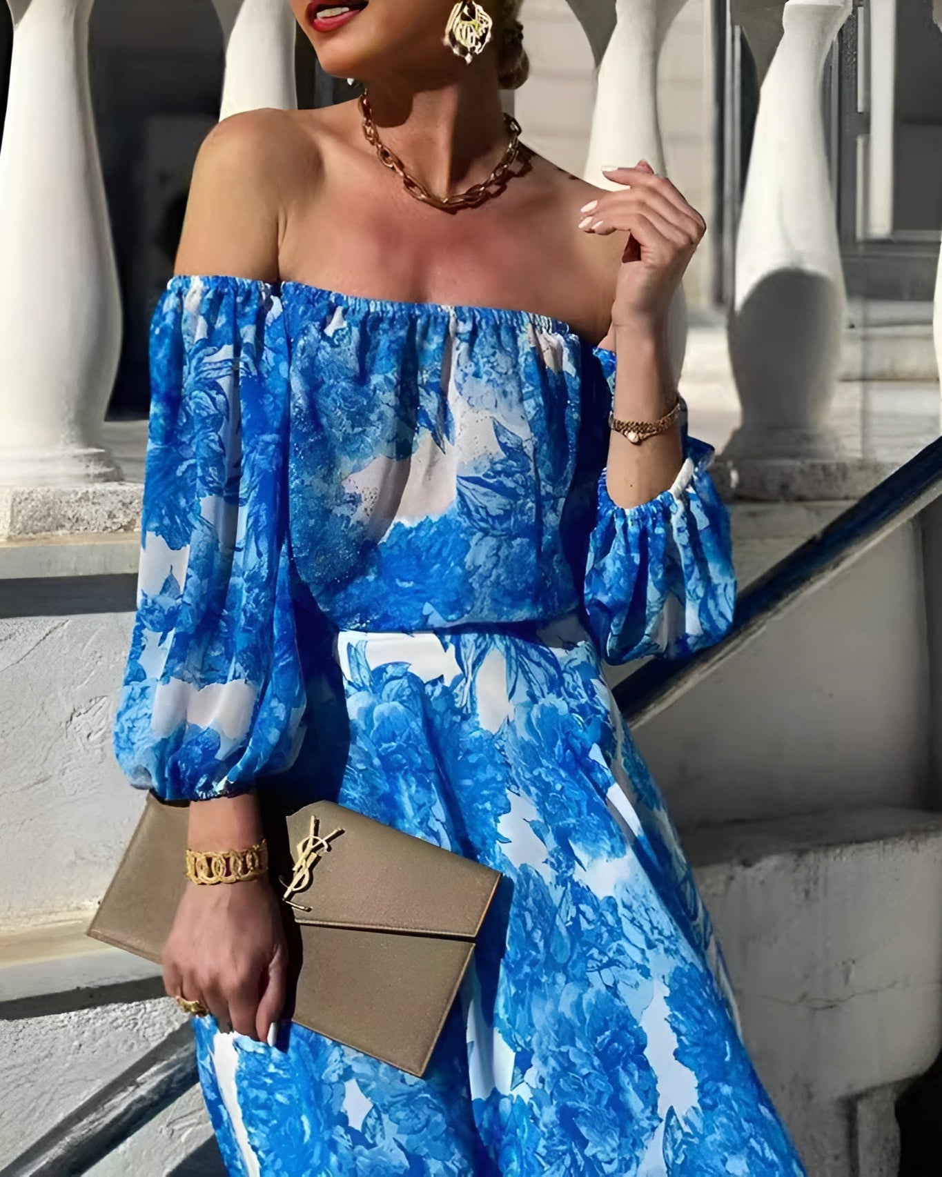ANNA Elegant Off-Shoulder Dress