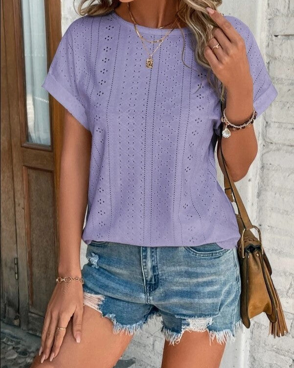 RANA Casual Eyelet Top