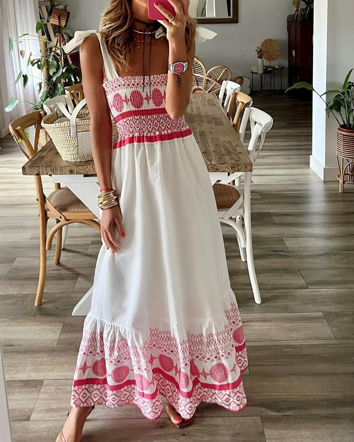 Farah Bohemian Summer Maxi Dress