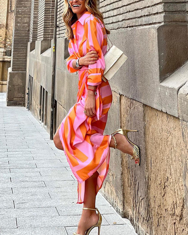 SOLANA Printed Wrap Dress