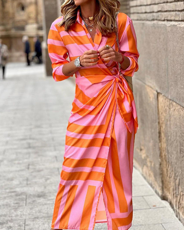 SOLANA Printed Wrap Dress