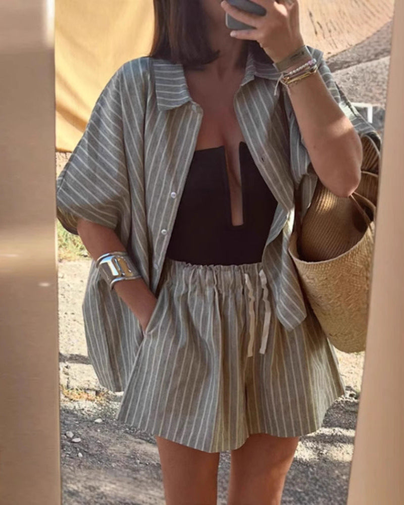 Casual Elegance Striped Set
