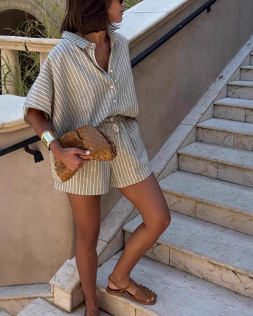 Casual Elegance Striped Set
