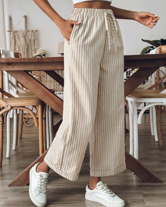 ALIA Striped Casual Pants
