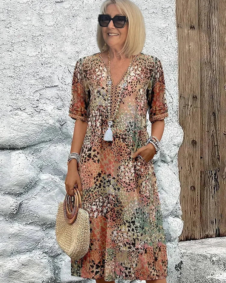 Casual Holiday Pocket Dress