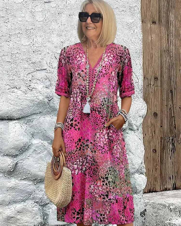 Casual Holiday Pocket Dress