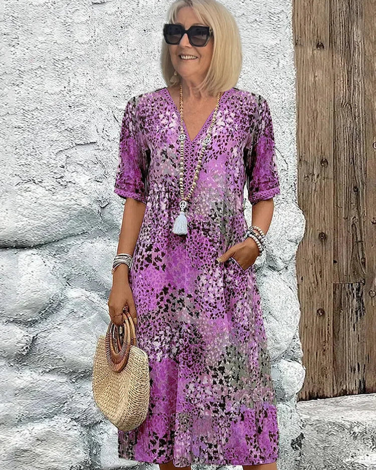 Casual Holiday Pocket Dress